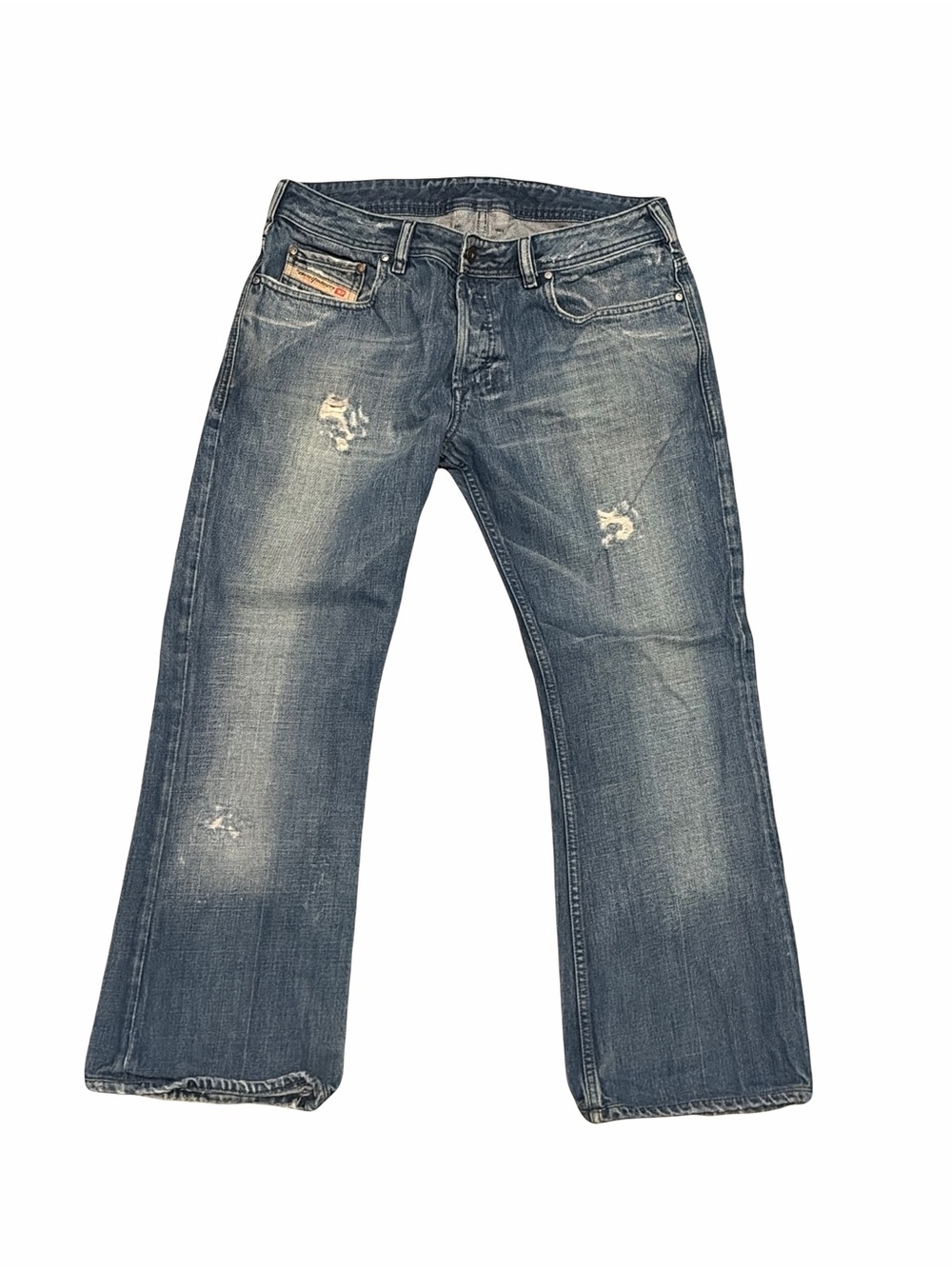 Diesel Men's Distressed Blue Denim Jeans